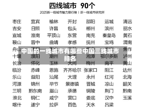 中国的一线城市有哪些中国三线城市排名